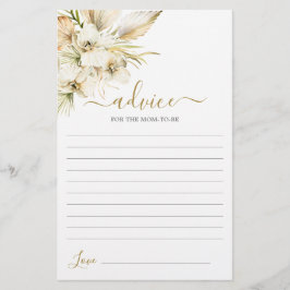 Boho Desert Advice for Mamma to be card