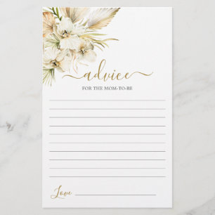 Boho Desert Advice for Mamma to be card