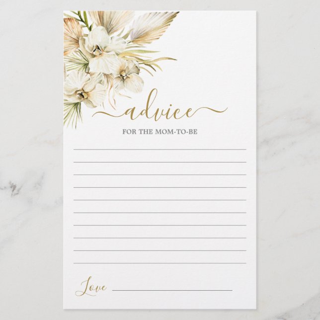 Boho Desert Advice for Mamma to be card (Framsida)