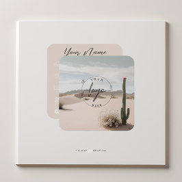 Boho | Desert | Aestesisk Fyrkantigt Visitkort