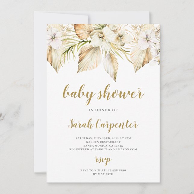 Boho Desert Baby Shower-inbjudan Inbjudningar (Framsida)