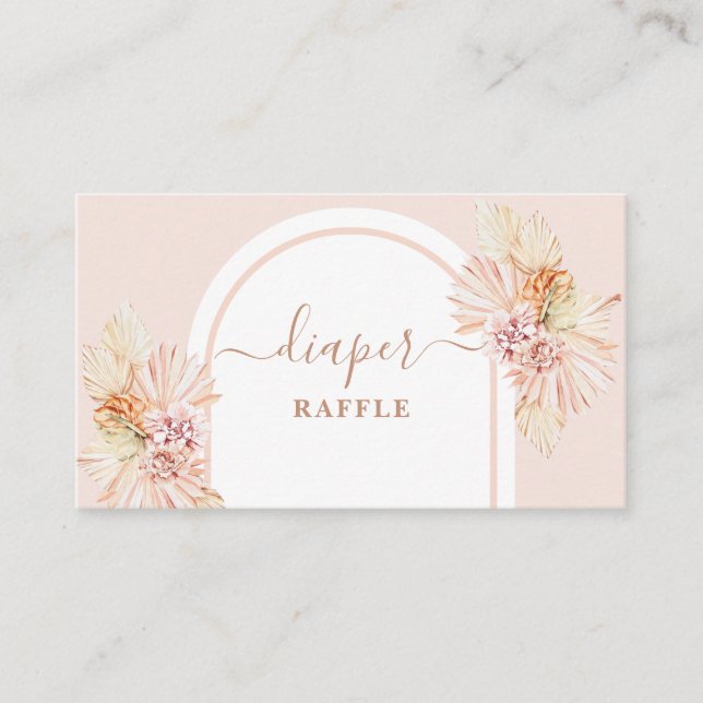 Boho Desert Blöja Lotteri Kort (Framsida)