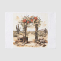 Boho Desert Blommigt Arch Art for Decoupage
