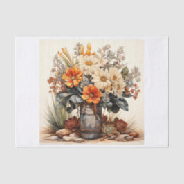 Boho Desert Blommigt Bouquet Art for Decoupage