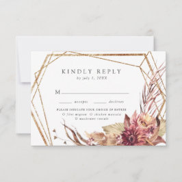 Boho Desert Blommigt Guld Geometric Meal Choal OSA Kort