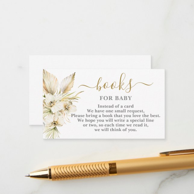 Boho Desert Bokar för Baby Card Tilläggskort (Fram/Back In Situ)