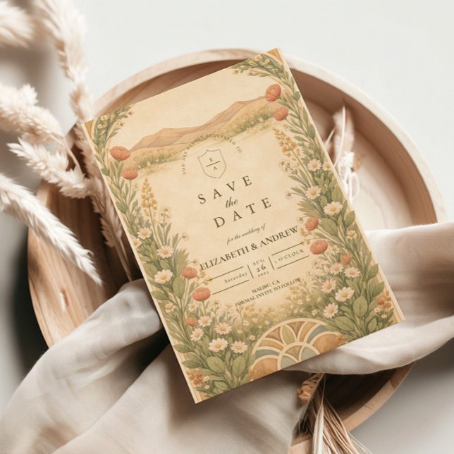 Boho Desert Botanical Wedding Spara Datumet (Skapare uppladdad)