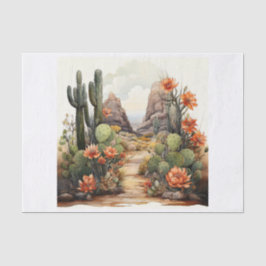 Boho Desert Cacti & Succulents Art for Decoupage
