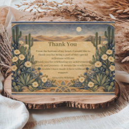 Boho Desert Cactus Birthday Tack Kort