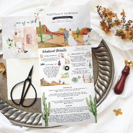 Boho Desert Cactus | Illustrerad Bröllop