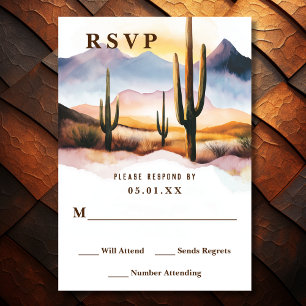Boho Desert Cactus Westernare Bröllop OSA Kort