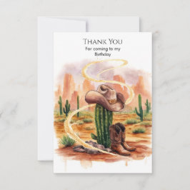 Boho Desert Cowboy Birthday Tack Kort