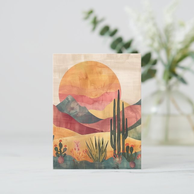 Boho Desert liggande - sydvästlig natur Vykort (Stående Fram)