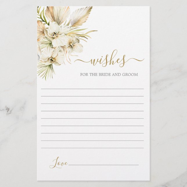 Boho Desert Önskemål för Bride-kortet (Framsida)