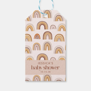 Boho Desert Rainbow Neutralt Anpassningsbar Baby S Presentetikett