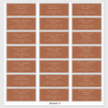 Boho Desert | Rust Bröllop Guest Adressetiketter Klistermärken<br><div class="desc">De här boho-öknen | De rostiga gästadressetiketterna i bröllop är perfekter för din enkla beige och terracotta, minsta moderna boho bröllop. Formellt typografi i shabby chic finns i designen. Det kommer att se bra ut när som helst under bröllop-säsongen: vår, sommar, fall eller vinter! Jag ber er att ni tar...</div>