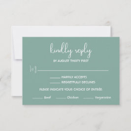 Boho Desert Sage Grön Minimalistisk RSVP-kort Inbjudningar
