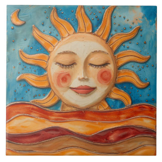 Boho Desert Sol Kakelplatta
