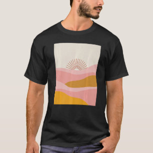 Boho Desert Sol Sunset Vinkarare i Rosa, Orange oc T Shirt