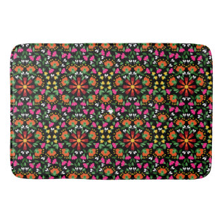 Boho Design Bold Färg Blommigt Badrumsmatta