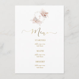 boho design Menu Meny