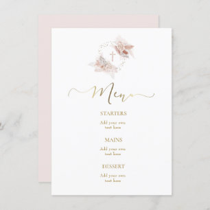 boho design Menu Meny