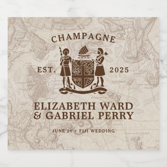 Boho Destination Wedding Fiji (Enkel etikett)