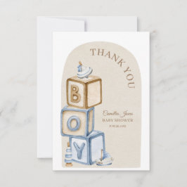 Boho, det är ett pojkblock och Leksak babyskor Tack Kort