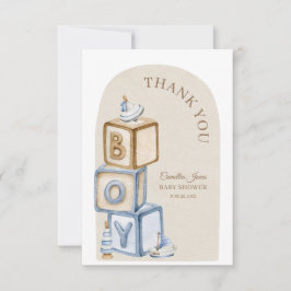 Boho, det är ett pojkblock och Leksak babyskor Tack Kort