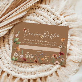 Boho Diaper Raffle Baby Shower Card Anteckningskort