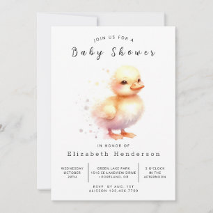 Boho Digital Anka Baby Shower Inbjudningar