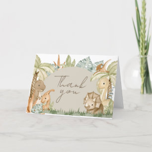 Boho Dinosaur Baby Shower Tack Kort