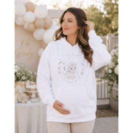 Boho Dinosaur Kläcks Snart Baby Shower Maternity Hoodie