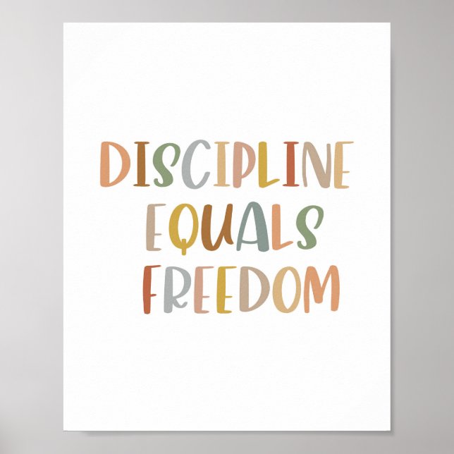 Boho Discipline Equals Freedom Poster (Framsidan)