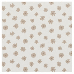 Boho Ditsy Neutral Blommig Diskret Liten Feminint Tyg