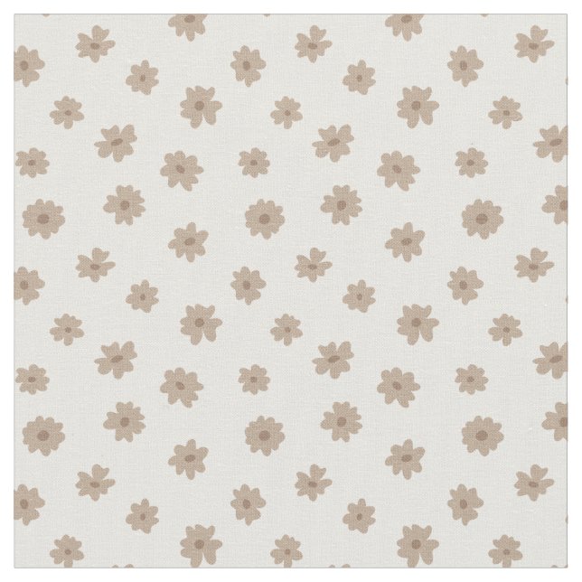 Boho Ditsy Neutral Blommig Diskret Liten Feminint  Tyg (Närbild)