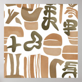 Boho djle Löv botaniska konsten stil Simple Modern Poster