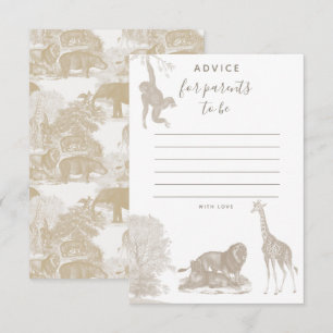 Boho Djungel Djur Safari Baby Shower Rådkort Tack Kort