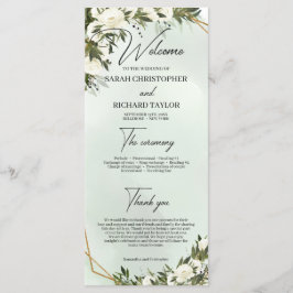 Boho, djuphavsviken grönt vit ros guld ram program