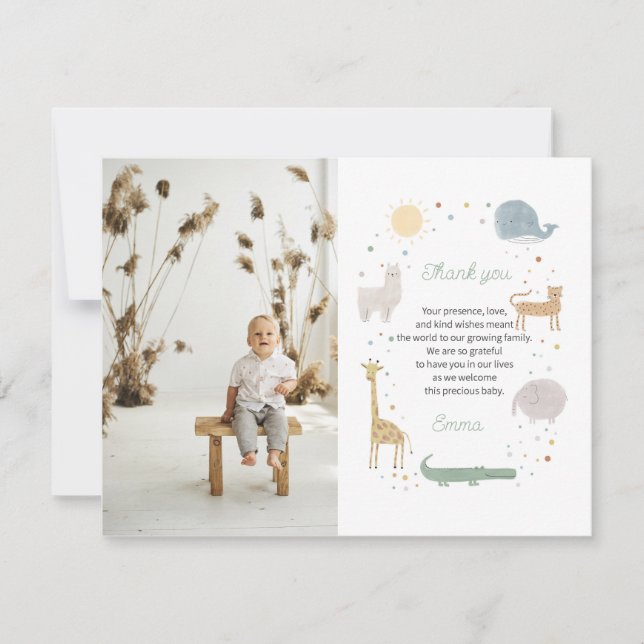 Boho djurfototack - kort (Framsida)