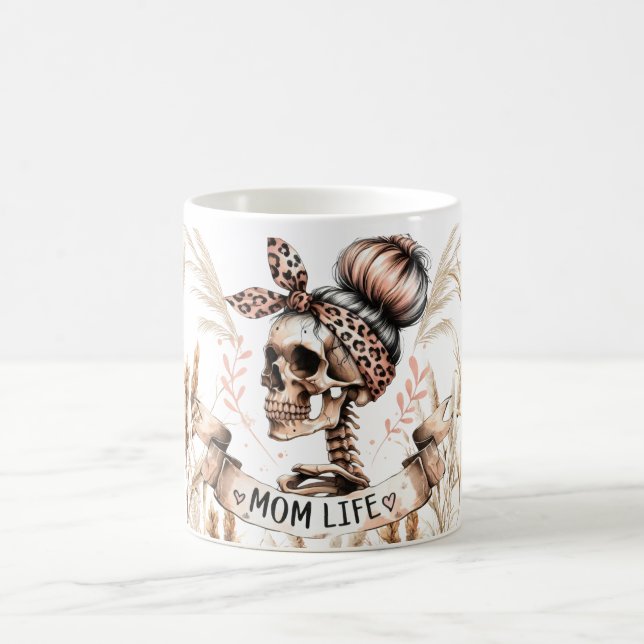 Boho Dödskalle Mamma Liv Kaffemugg (Center)