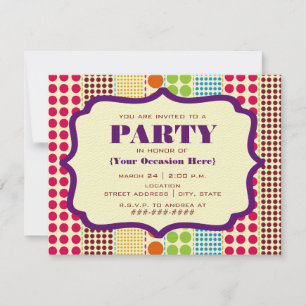 Boho Dots Party-inbjudan Inbjudningar