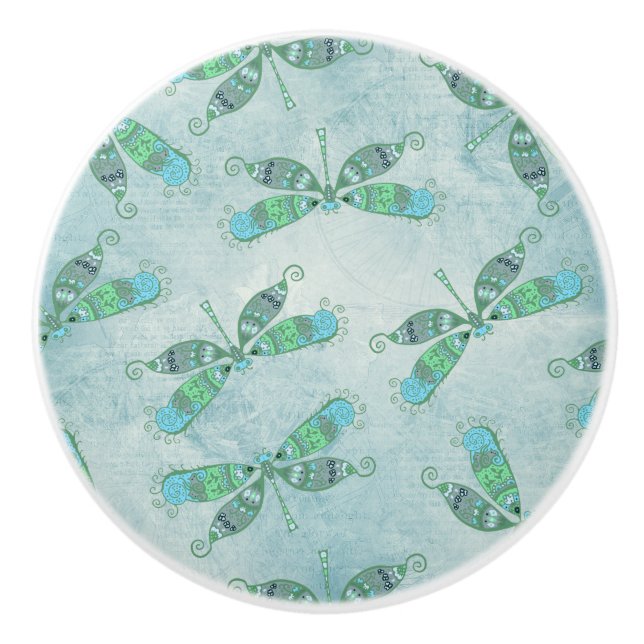 Boho Dragonflies i Blue Knopp (Framsidan)