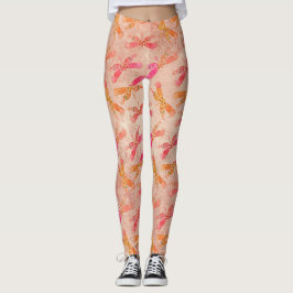 Boho Dragonflies i Rosa Leggings