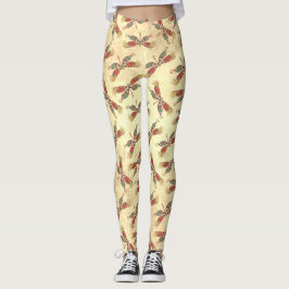 Boho Dragonflies i Sepia Leggings