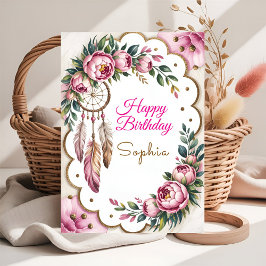 Boho Dream Birthday Greeting Kort