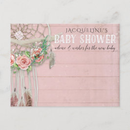 BOHO Dream Catcher Blommigt Advise Girl Baby Showe Vykort