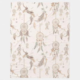 Boho Dream Catcher Celestial Feathers Soft Fleece