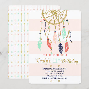 Boho Dream Catcher inbjudan