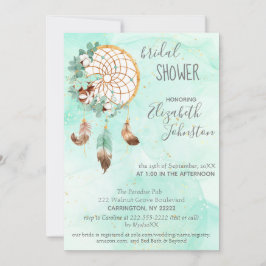 Boho Dream Catcher Inbjudningskort för möhippan